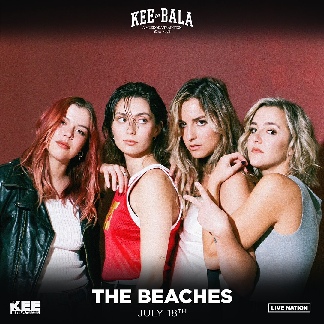 Muskoka!!!! We're coming back to The KEE to Bala July 18th!! Presale 3/27, general sale 3/29 Signup on our website for presale code 🌊 thebeachesband.com/#tour