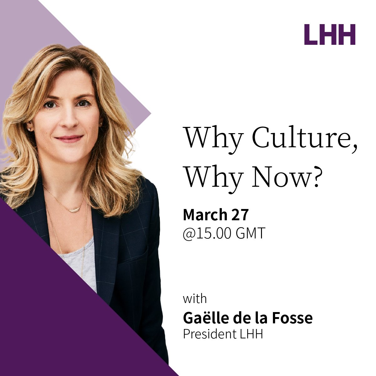 #Event: Join us #tomorrow 27th March @ 3pm GMT for LHH's president's #insights on why building a strong, adaptable #culture is crucial for #organisations to thrive in today's rapidly changing #world. Sign up now 👉 lhhevents.zoom.us/webinar/regist…