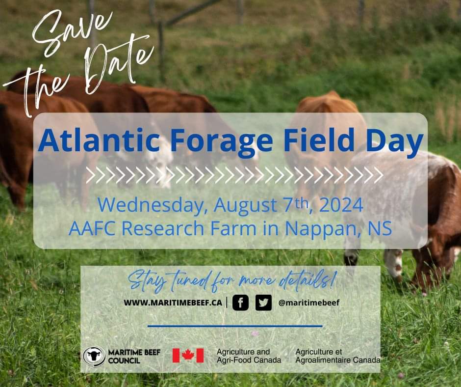 August 7! Mark the calendars @NSCattle @AAFC_Canada @peicattle @BovinsNBCattle @NSPerennia @NBSoilandCrop @peifa_ca @DairyFarmersNS @NovaScotiaSheep @CFGA_ACPF