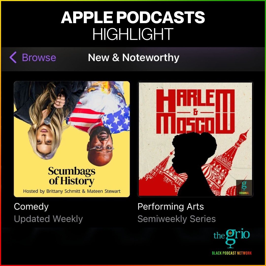 Have you listened to #HarlemAndMoscow yet?! #ApplePodcasts thinks you should, and we agree 🙂 Our new original podcast is getting lots of love and we appreciate our #GrioFam for the support! 

Subscribe, listen, tell a friend! @theGrio #HarlemRenaissance #BlackHistory