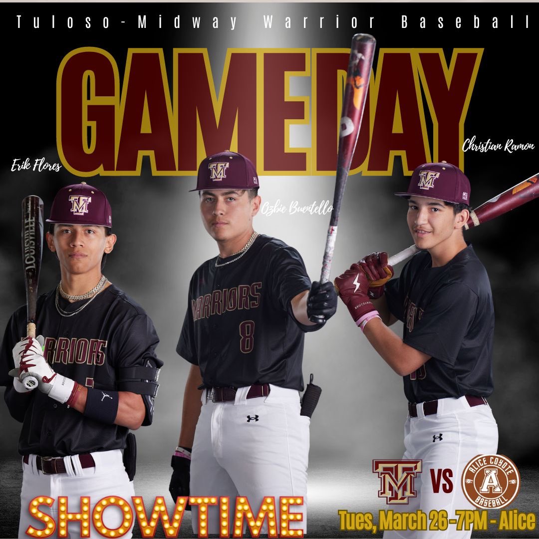 Battle of two 2-0 teams in District 31-4A tonight in Alice. <a href="/TMWarriorBSBL/">WarriorBaseball_TM</a> vs <a href="/baseball_alice/">Alice Coyote Baseball</a> come out and support these two programs fans. It’s going to be a good one. #WE 207 #ShowTime <a href="/erik_floresss/">erik flores</a> <a href="/OzbieB/">Ozbie Buentello</a> <a href="/ChristianRamon_/">Christian Ramon</a>
