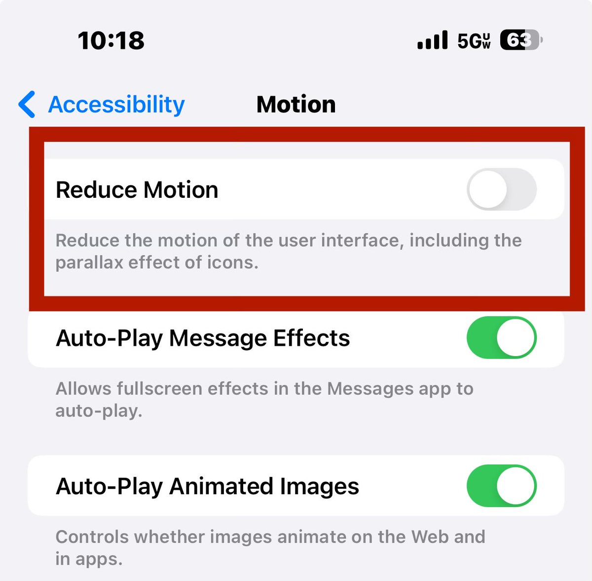 For those who wish to turn off the 120Hz refresh rate on the iPhone,  go to SETTINGS>ACCESSIBILITY>MOTION and turn this setting on. 

#Apple #iPhone #iOS #iPhone15 #iPhone15ProMax #iOS17