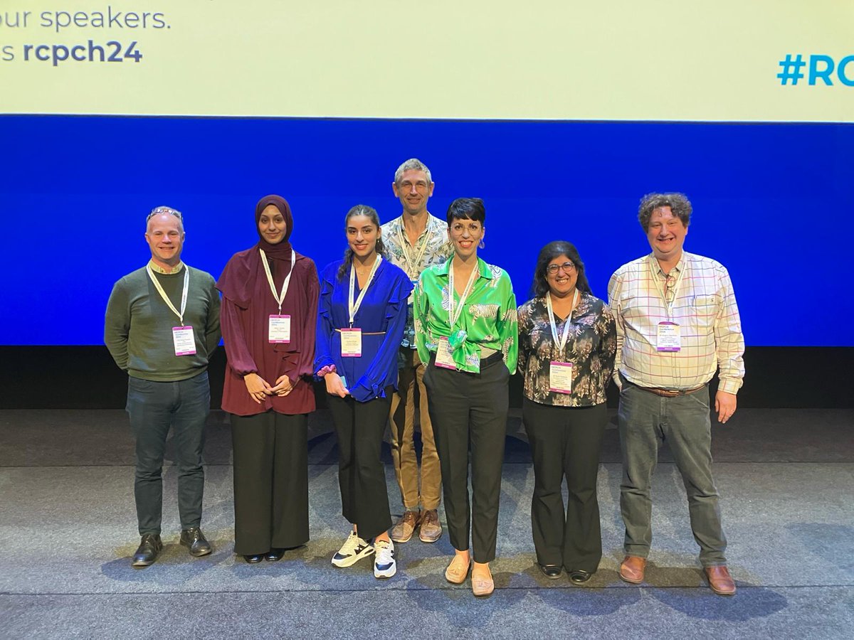 Thanks to the speakers & everyone who joined for the first half of the BACCH-BACD session at #RCPCH24 . Pictured are Safaa Yaseen, Ayesha Abbas, Tom Allport & @PiratePettinger. (Joined by BACCH Exec members (L) Doug Simkiss & (R) Sarah Panjwani & Hamilton Grantham.)