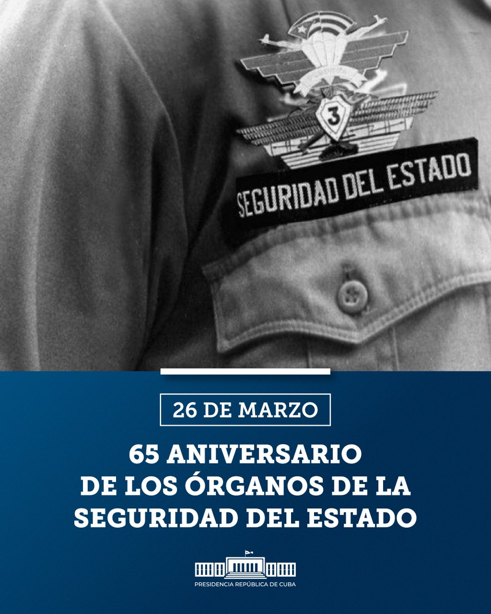 🇨🇺 | Martí: "En silencio ha tenido que ser y como indirectamente, porque hay cosas que para lograrlas han de andar ocultas”

Felicidades combatientes de los Órganos de la Seguridad del Estado. Gloria eterna a sus héroes y mártires.

#HéroesDelSilencio