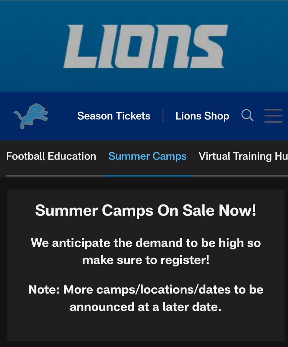 Coach Jesse Siordia (@jesse3254) on Twitter photo detroitlions.com/football-educa…
Girls flag camps in Detroit, Alpena and at Siena Heights University! I'll be in attendance scouting! Class of '24,'25, '26 come on out! You may walk out with an offer! <a href="/SHUWomensFlagFB/">Siena Heights University Womens Flag Football</a> #michigansports #flagfootball detroitlions.com/football-educa…
Girls flag camps in Detroit, Alpena and at Siena Heights University! I'll be in attendance scouting! Class of '24,'25, '26 come on out! You may walk out with an offer! <a href="/SHUWomensFlagFB/">Siena Heights University Womens Flag Football</a> #michigansports #flagfootball