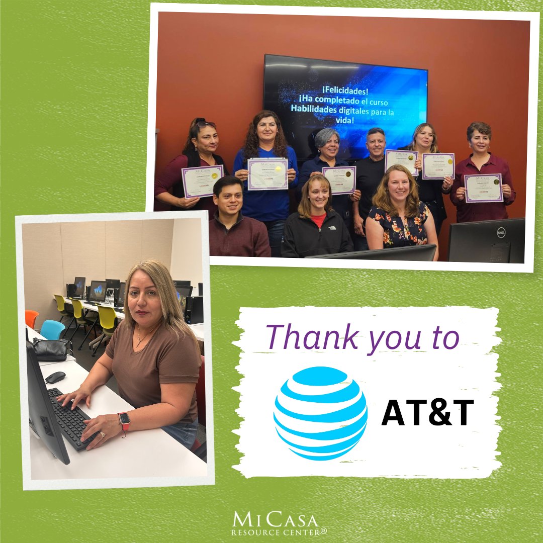 We're thrilled to announce that @ATT generously donated to our Digital Skills Program!👏 This support empowers individuals in our community with essential digital skills for #success in today's tech-driven world.🌐Together, we're making a difference.