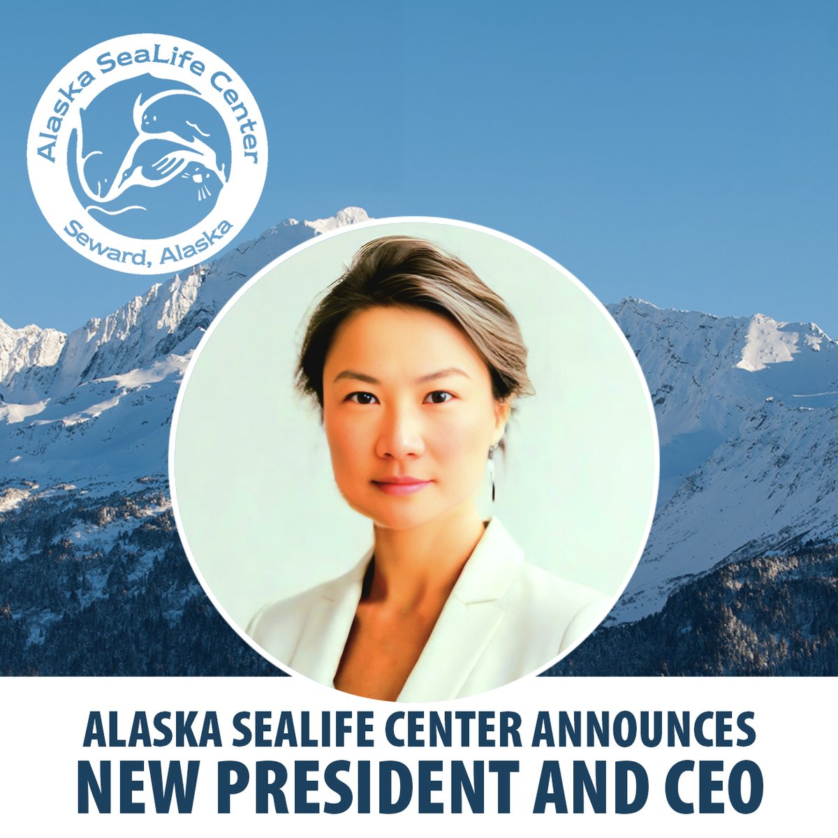 The Alaska SeaLife Center Board of Directors is pleased to announce that Dr. Wei Ying Wong will be ASLC's new President and CEO!
Please join us in welcoming Wei Ying to her new role leading ASLC!

Learn more: alaskasealife.org/news_item/184