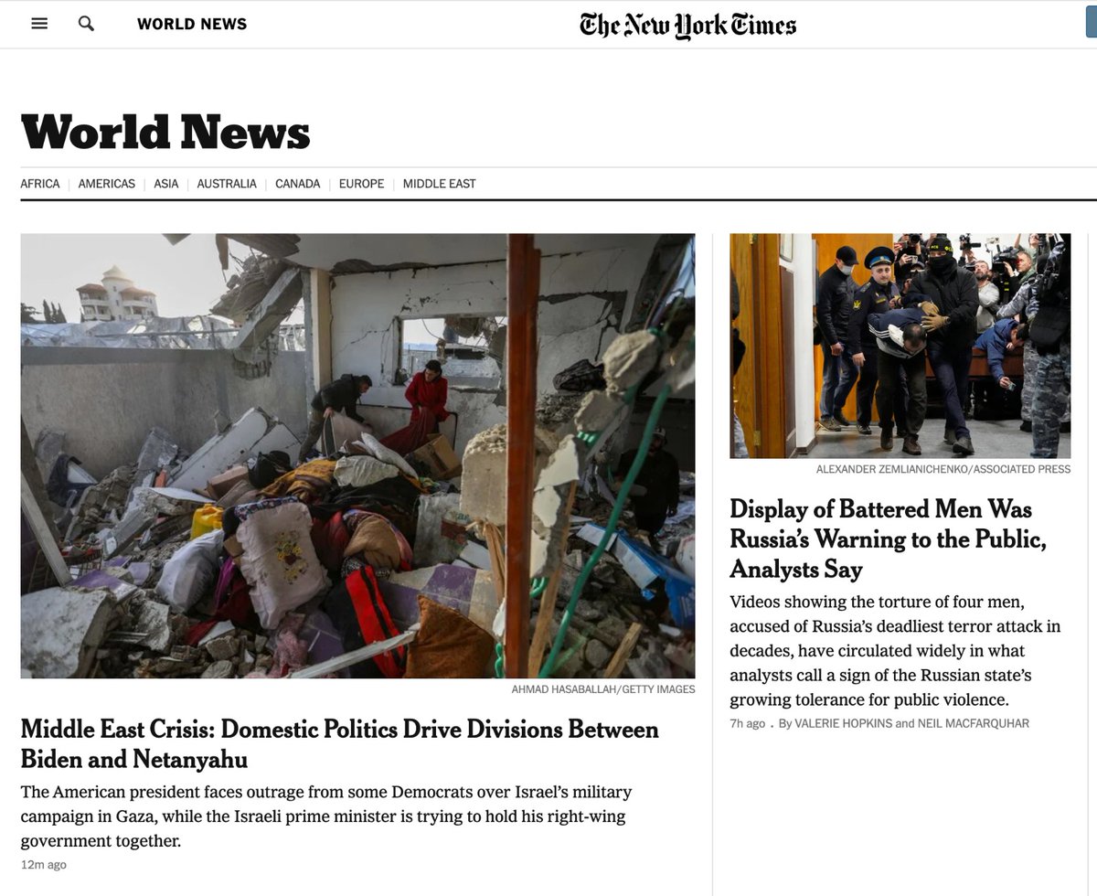 The New York Times Today The New York Times صورتي تتصدر الصفحة الرئيسية لصحيفة نيويورك تايمز العالمية اليوم Photo by Ahmad Hasaballah Getty Images @GettyImages