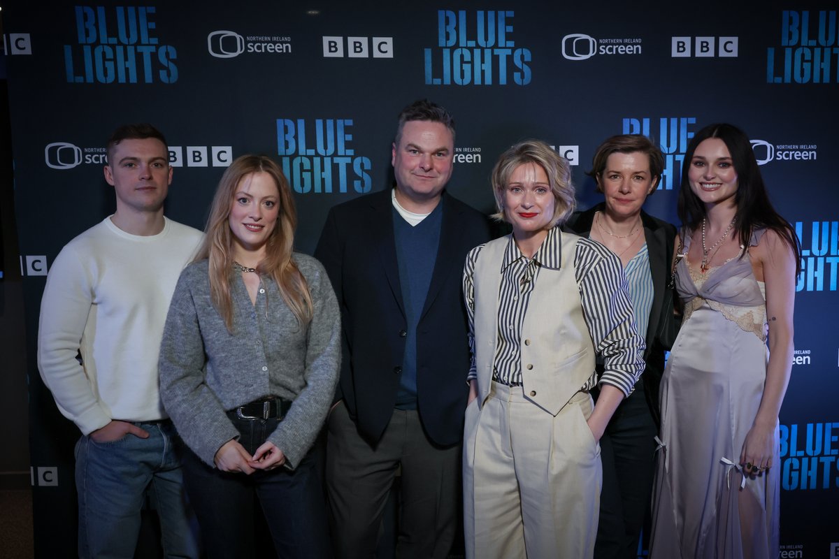 🚔Cast join writer Declan Lawn at the <a href="/BBCnireland/">BBC Northern Ireland</a>  screening for series 2 of #BlueLights in Belfast. Coming to <a href="/BBCiPlayer/">BBC iPlayer</a> and <a href="/BBCOne/">BBC One</a> next month.  <a href="/NIScreen/">Northern Ireland Screen</a> <a href="/TwoCitiesTV/">Two Cities Television</a>