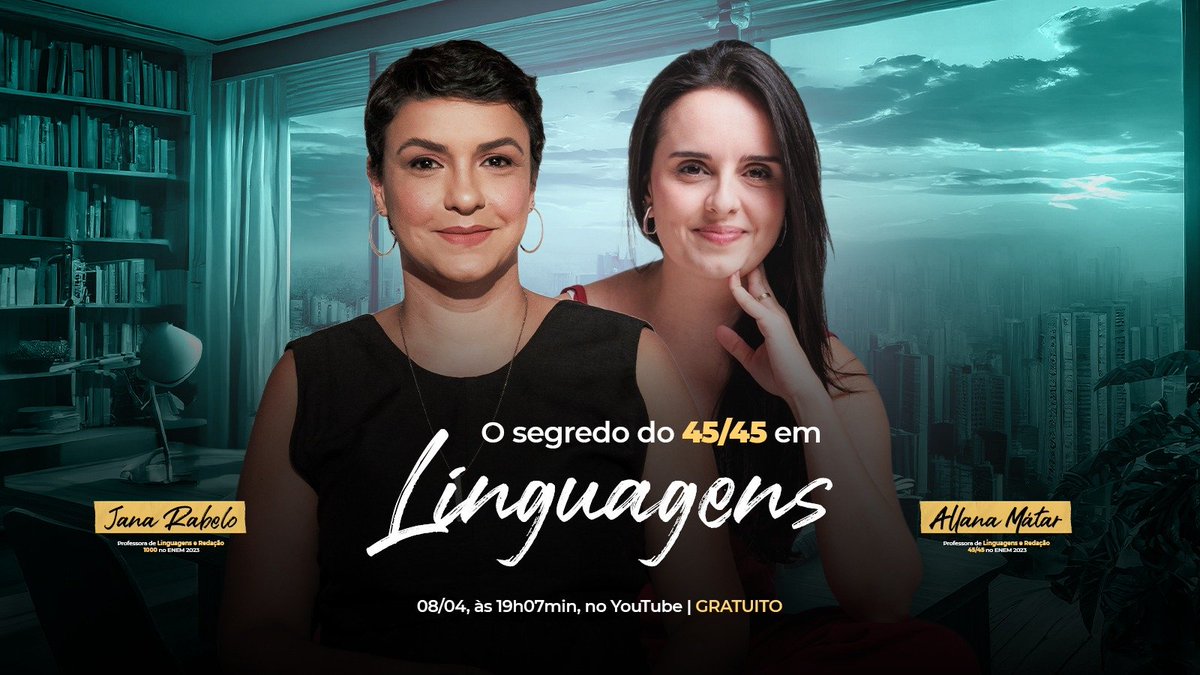 MELdicina's tweet image. AMIGOS!!!! EVENTO GRATUITO DE JANA RABELO E ALLANA MÁTAR, A PROFESSORA Q GABARITOU LINGUAGENS ESSE ANO!!!

lembrando, desde 2014 NINGUÉM gabarita linguagens no Enem então é um feito MTO grande

dia 8/04, às 19h07min no youtube - é gratuito!

link de inscrição abaixo!