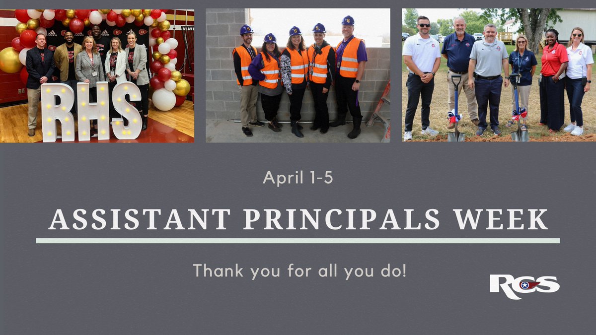 rucoschools's tweet image. In this week's #RCSSundayMessage, various principals from the district share what makes the assistant principals at their schools special. 

April 1-5 is National Assistant Principals Week. 

Thank you to all RCS assistant principals!

youtu.be/6k1_SWwmhjY