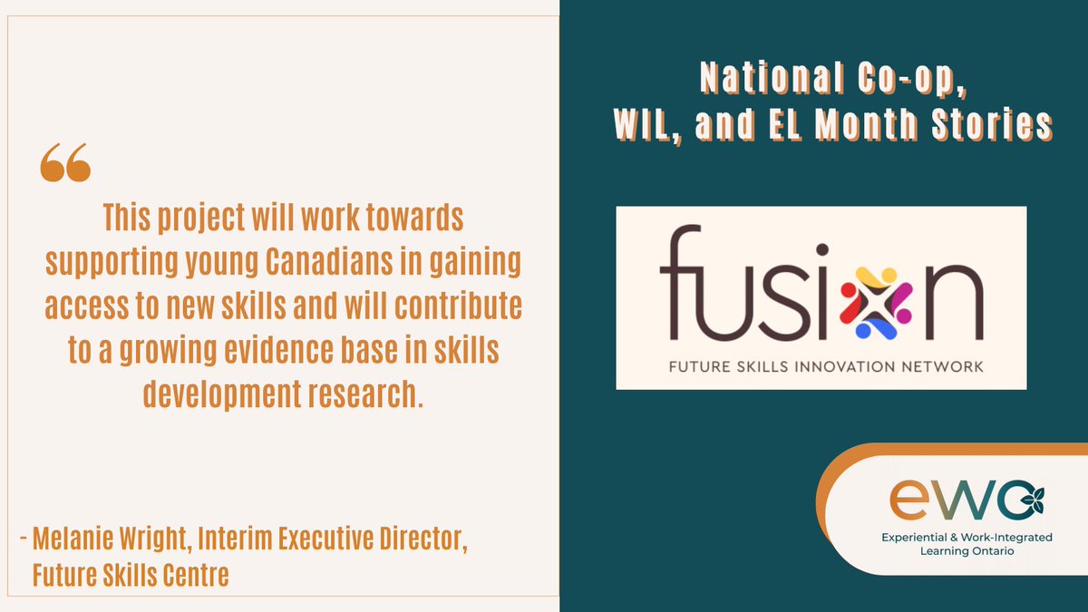 Experiential & Work-Integrated Learning Ontario (@ewocoop) on Twitter photo Collaboration for WIL: <a href="/Carleton_U/">Carleton University</a>, <a href="/usask/">U of Saskatchewan</a>, <a href="/Concordia/">Concordia University</a>, <a href="/UCalgary/">U Calgary</a>, & <a href="/MemorialU/">Memorial University</a> formed FUSION, the Future Skills Innovation Network. It aims to prepare students for the future economy and be an active citizen in 21st-century society. carleton.ca/tls/future-lea… Collaboration for WIL: <a href="/Carleton_U/">Carleton University</a>, <a href="/usask/">U of Saskatchewan</a>, <a href="/Concordia/">Concordia University</a>, <a href="/UCalgary/">U Calgary</a>, & <a href="/MemorialU/">Memorial University</a> formed FUSION, the Future Skills Innovation Network. It aims to prepare students for the future economy and be an active citizen in 21st-century society. carleton.ca/tls/future-lea…