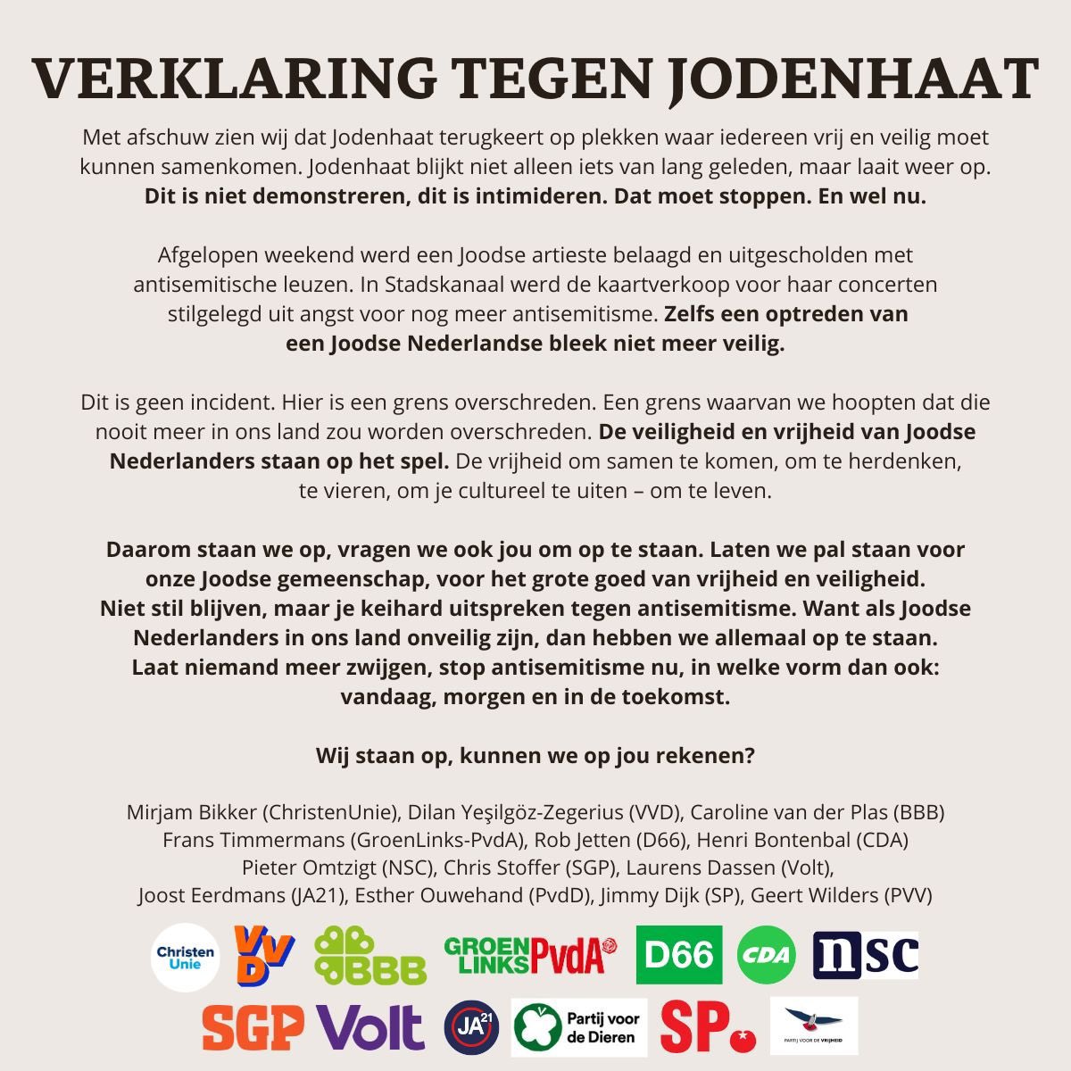 Stop de jodenhaat. Nu.