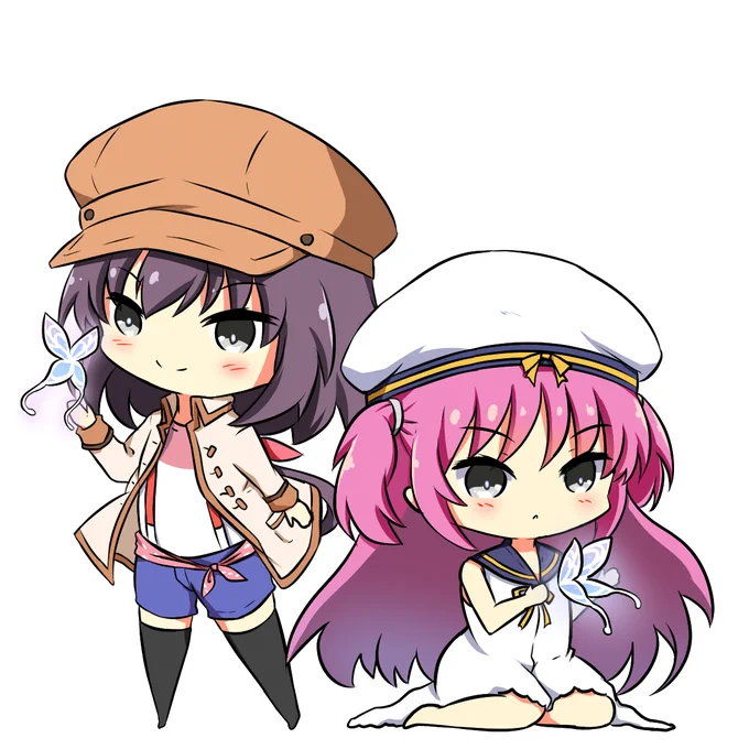 おはようございます。久しぶりに描いたうみちゃんと七海#サマポケ 