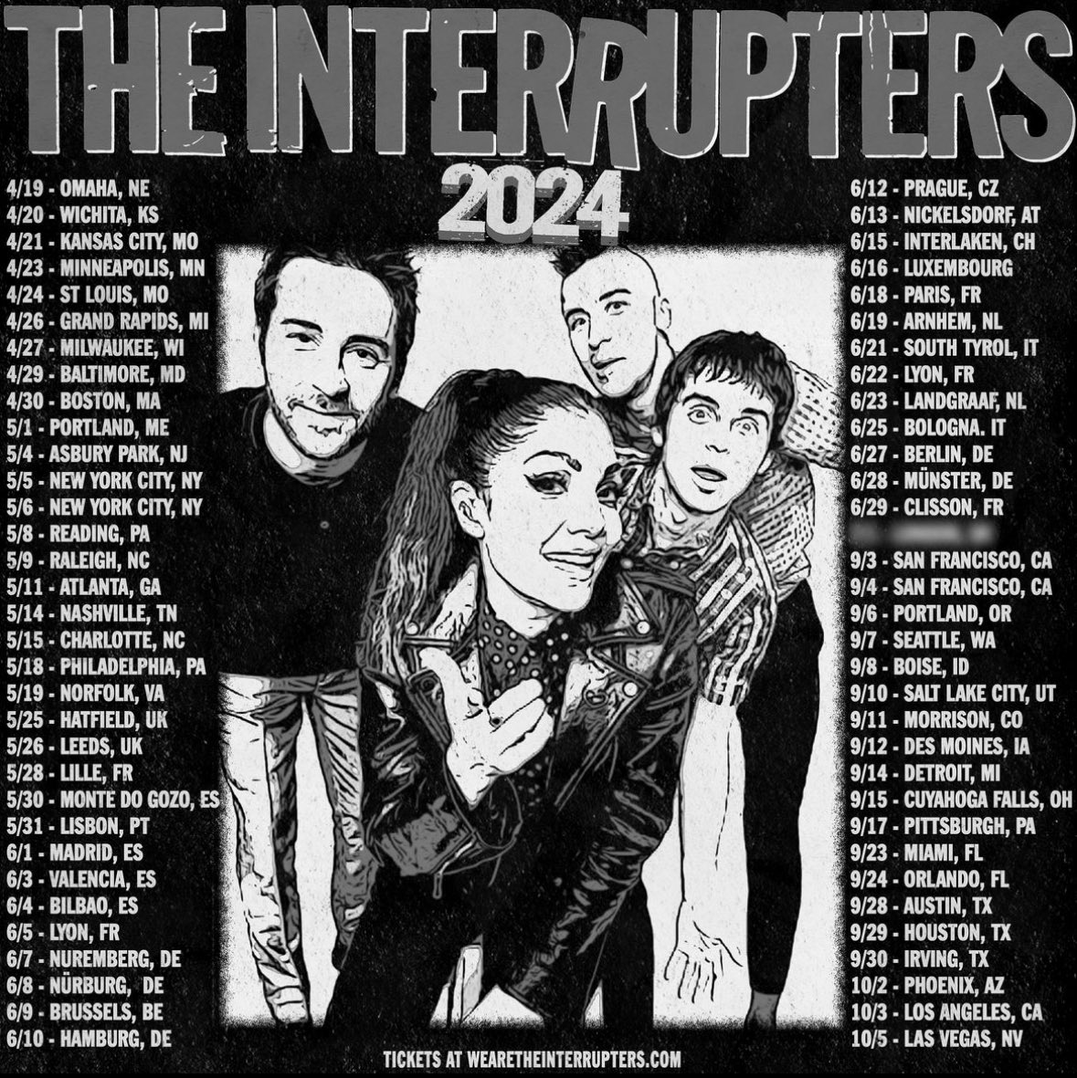 So excited to see your beautiful faces 🤩 Any song requests? 🎶 wearetheinterrupters.com/tour