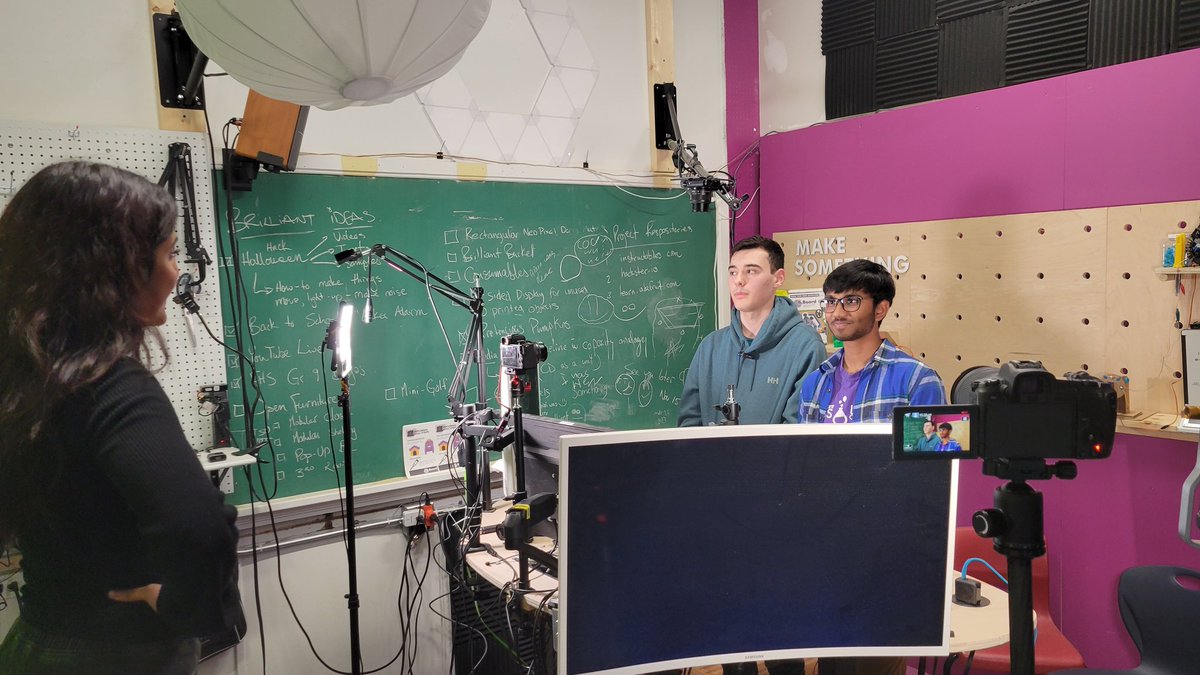 In the studio reflecting on all the #brilliant fun had in the maker space! We can't wait to see Jacob and Rohan's projects at their final innovation fair before graduation! <a href="/brilliant_labs/">Brilliant Labs / Labos Créatifs</a>