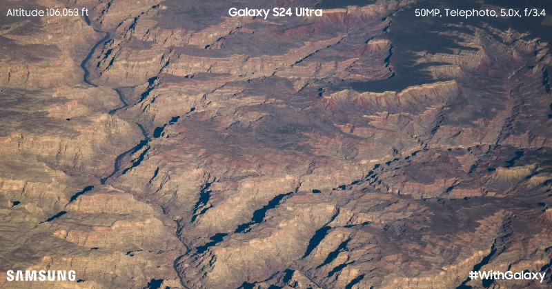 SamsungMobileUS's tweet photo. If we can capture all this detail from space, imagine what you can do with this epic camera in your own hands! Get lost in these stunning photos taken from all over the atmosphere and get ready to make the most of every moment with the new #GalaxyS24 Ultra.