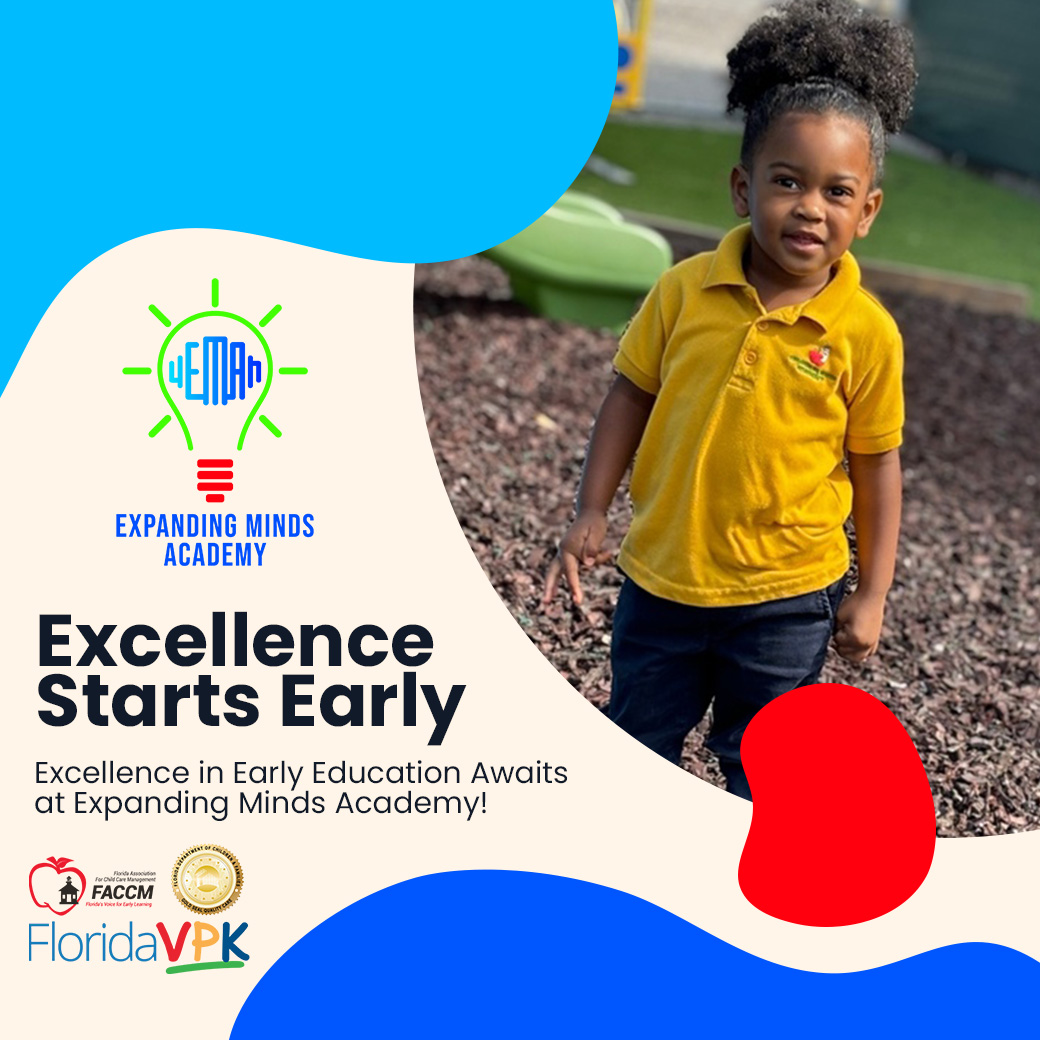 At #ExpandingMindsAcademy, we believe every child is a star waiting to shine. 🌠 Our accredited programs and passionate educators provide the spark. Enroll now and be part of Florida's best start in education!  #OrlandoSTEAM #FutureLeaders #PreKExcellence #OrlandoEducation