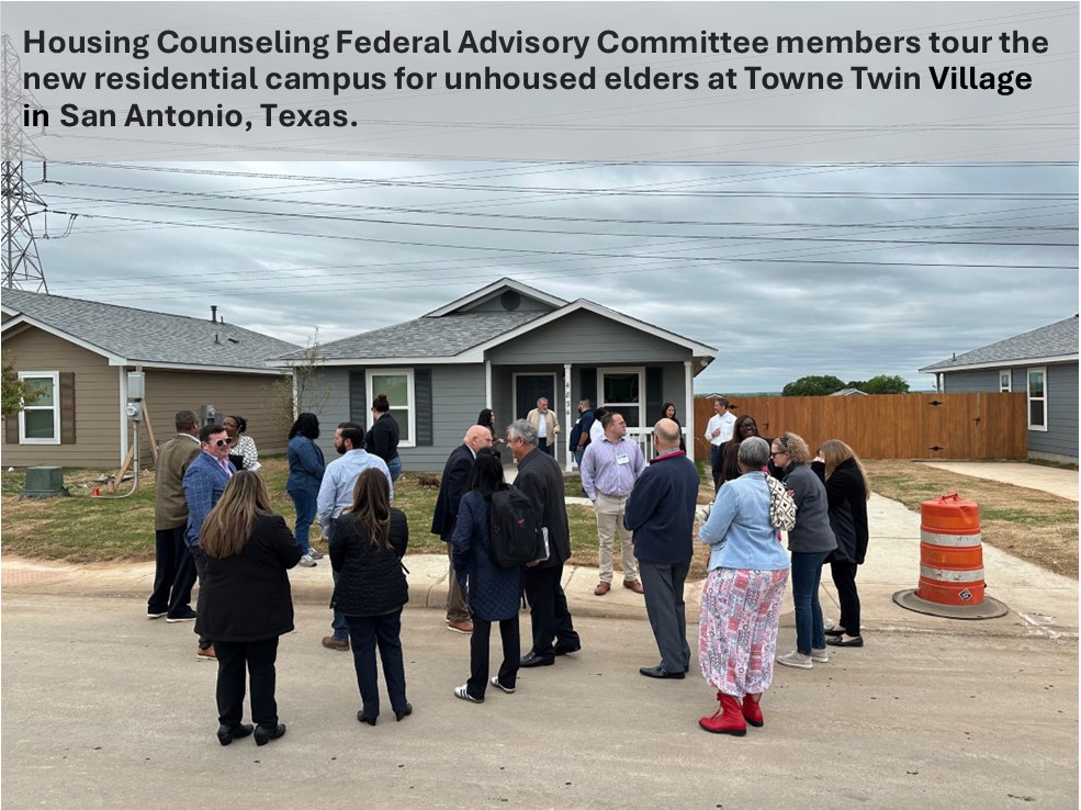 RECAP: The Office of Housing Counseling team hosted 130+ attendees at its Housing Counseling Federal Advisory Committee in San Antonio, TX. The team also met with Habitat for Humanity & Mexican American Unity Council to learn about their innovative, affordable housing solutions.