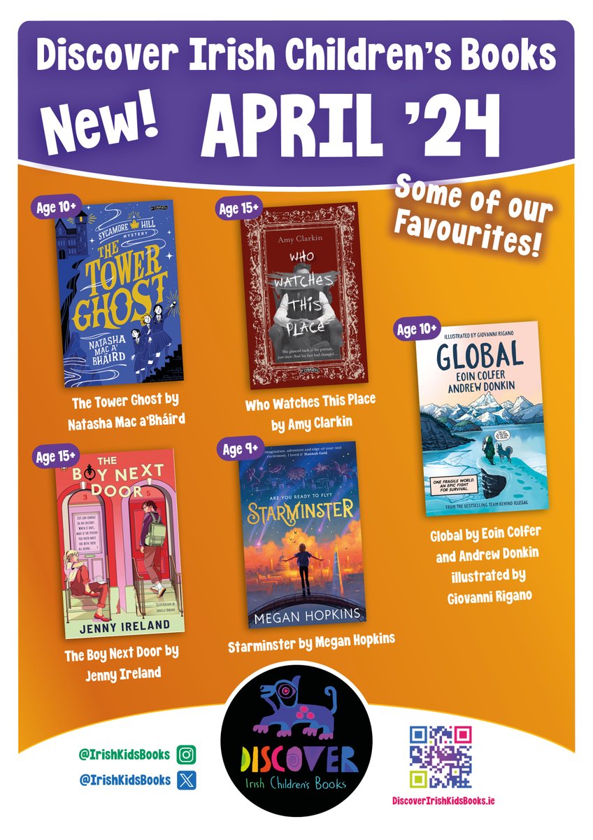 New Irish Children's Books: April 2024! #DiscoverIrishKidsBooks Some amazing books out in April including picture books, illustrated books for early readers, graphic novels and YA novels. Something for every young reader! Download the posters here: discoveririshkidsbooks.ie/new-irish-chil…