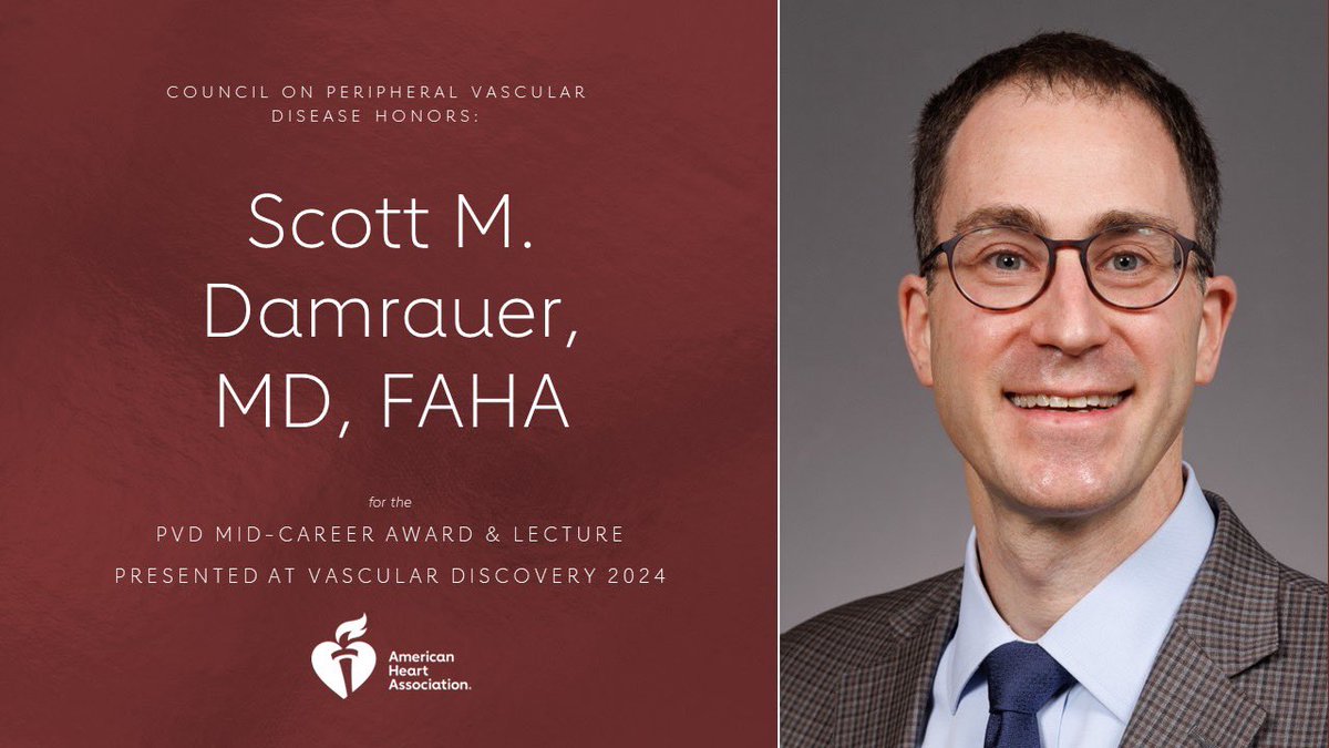 The INAUGURAL PVD Mid-Career Award & Lecture releases THIS YEAR at #VascularDiscovery24 and we are so excited to present Dr. Damrauer as the first ever recipient for this award. Listen to a lecture of his choice during the Saturday Plenary Session to close out the conference!