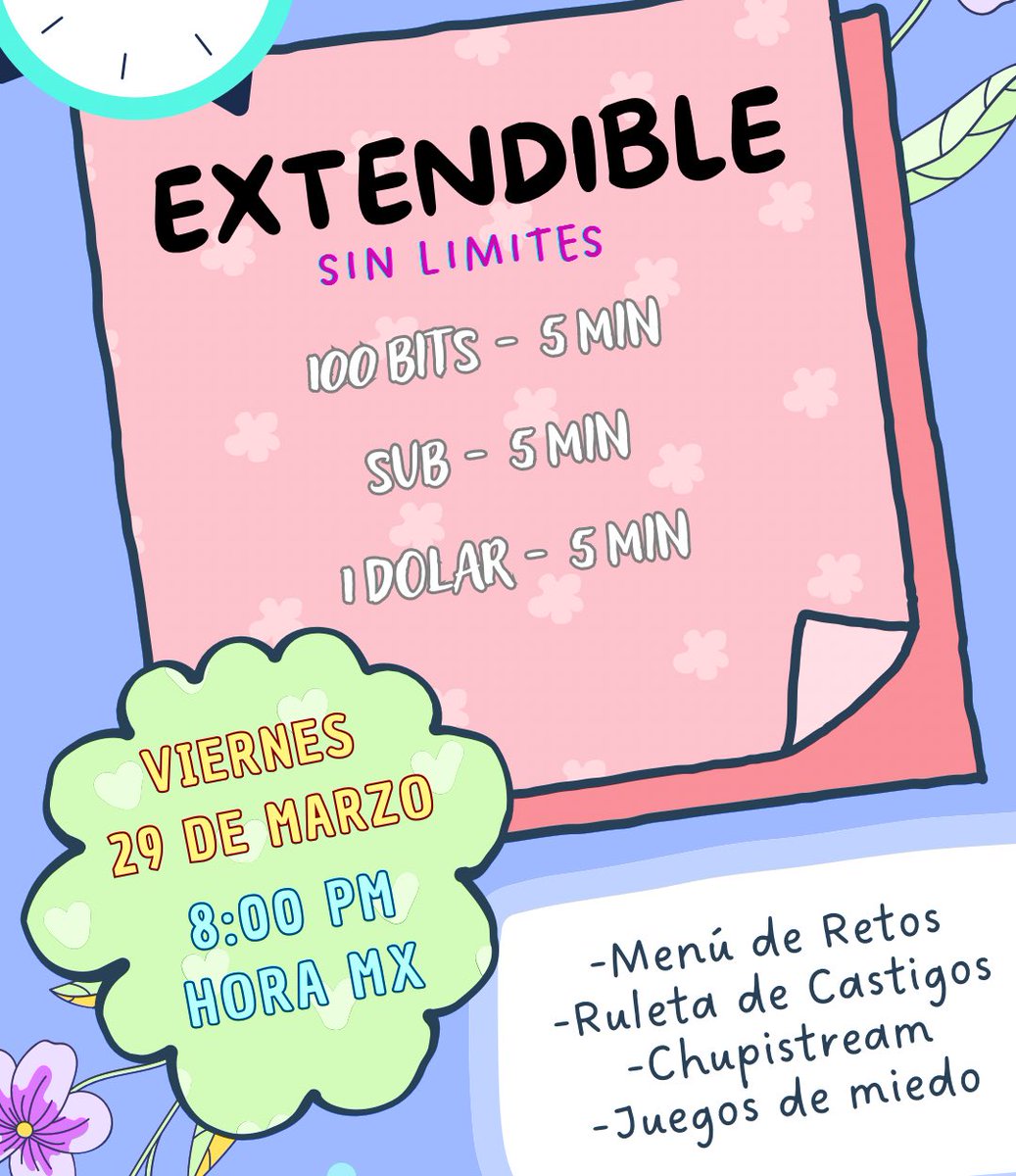 karlaygo's tweet photo. Chicoos este viernes habrá extensible 🍃 espero me puedan acompañar un ratito 💕 
https://t.co/8ElDIG3kUi https://t.co/xnVDX2hJ8q