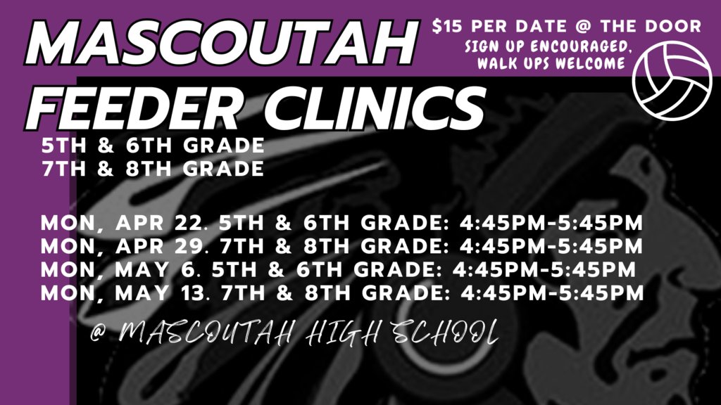 Spring Volleyball Feeder Clinic
$15 per date at the door