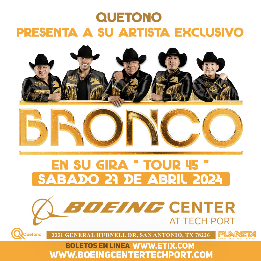 Experience the legendary sounds of Bronco at Boeing Center! With over 2 decades of hits, their modern norteno style is a must-see. Don't miss this iconic event on April 27! t.dostuffmedia.com/t/c/s/122613