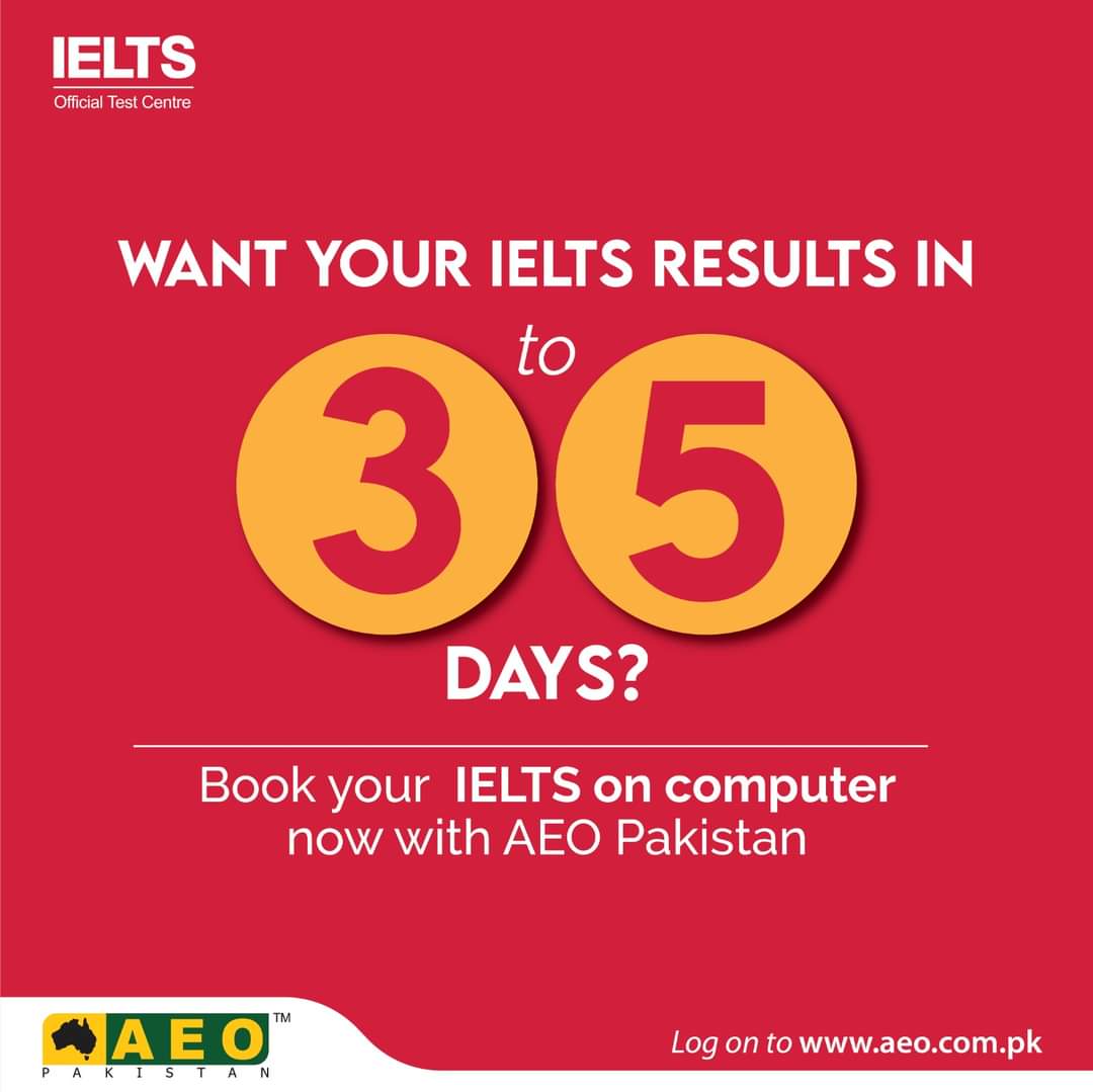 AEOPakistan's tweet photo. Want your IELTS results in 3 to 5 days?
Book your IELTS on computer now with AEO Pakistan at https://t.co/l1IHME8S6f
#ielts #ieltsoncomputer #ieltsexam #aeopakistan https://t.co/hu5oOS4kBp