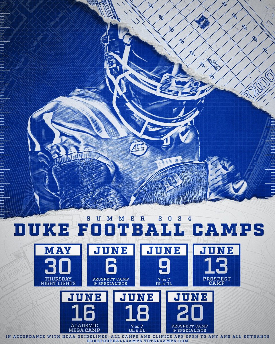 Camp SZN is HERE!! Sign up now! 😈 dukefootballcamps.totalcamps.com