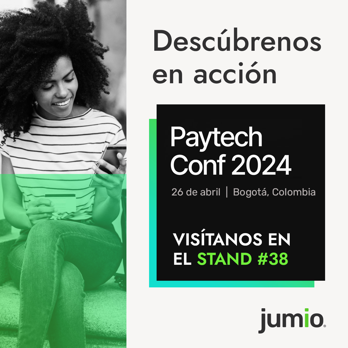 Únete a nosotros en Paytech Conf para descubrir cómo Jumio puede ayudarte a conocer y confiar en tus clientes en línea. Agenda una reunión: calendly.com/events-latam/p…