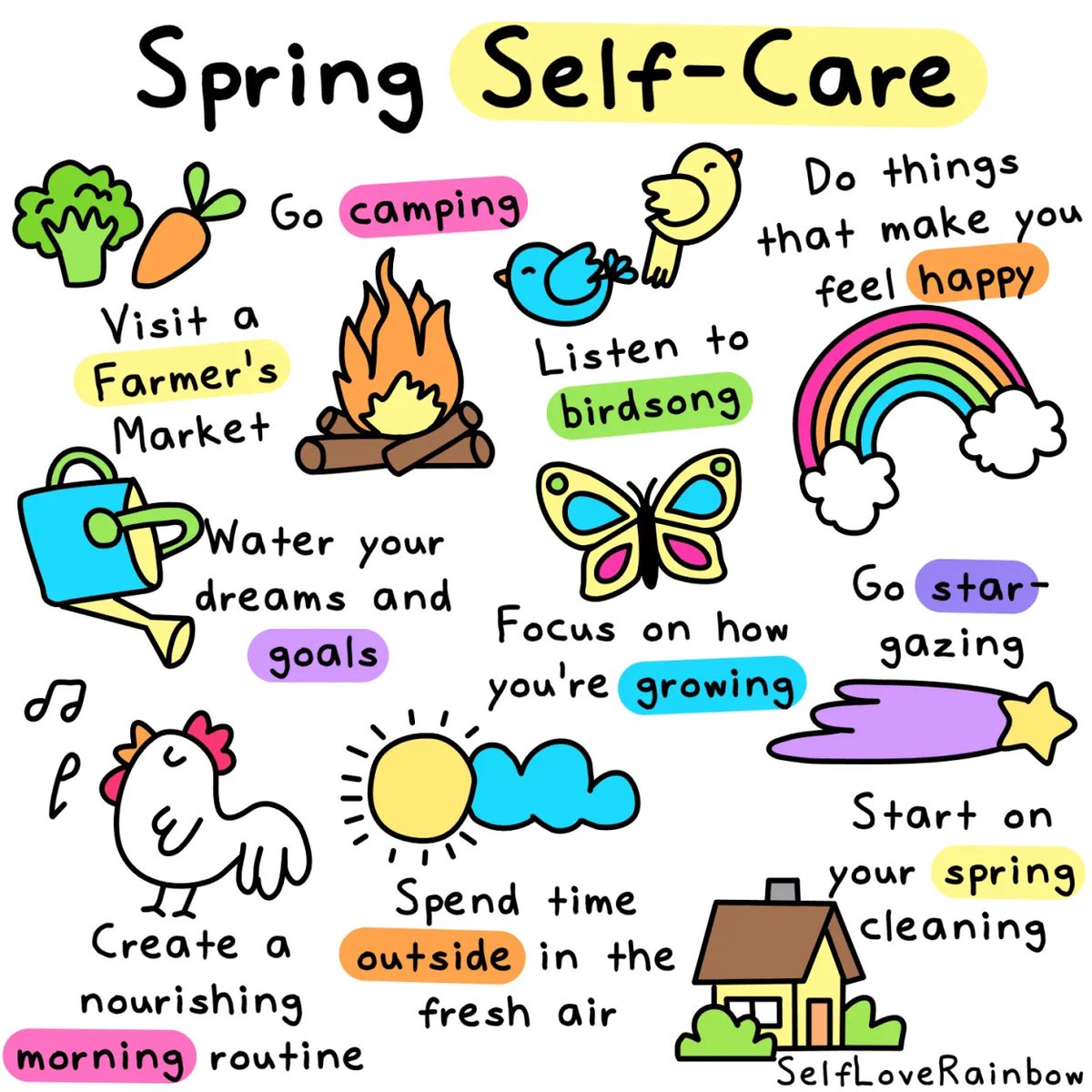 GulfBend's tweet image. Keep those sunny, happy feelings blossoming throughout the season with these Spring self-care ideas! #springselfcare