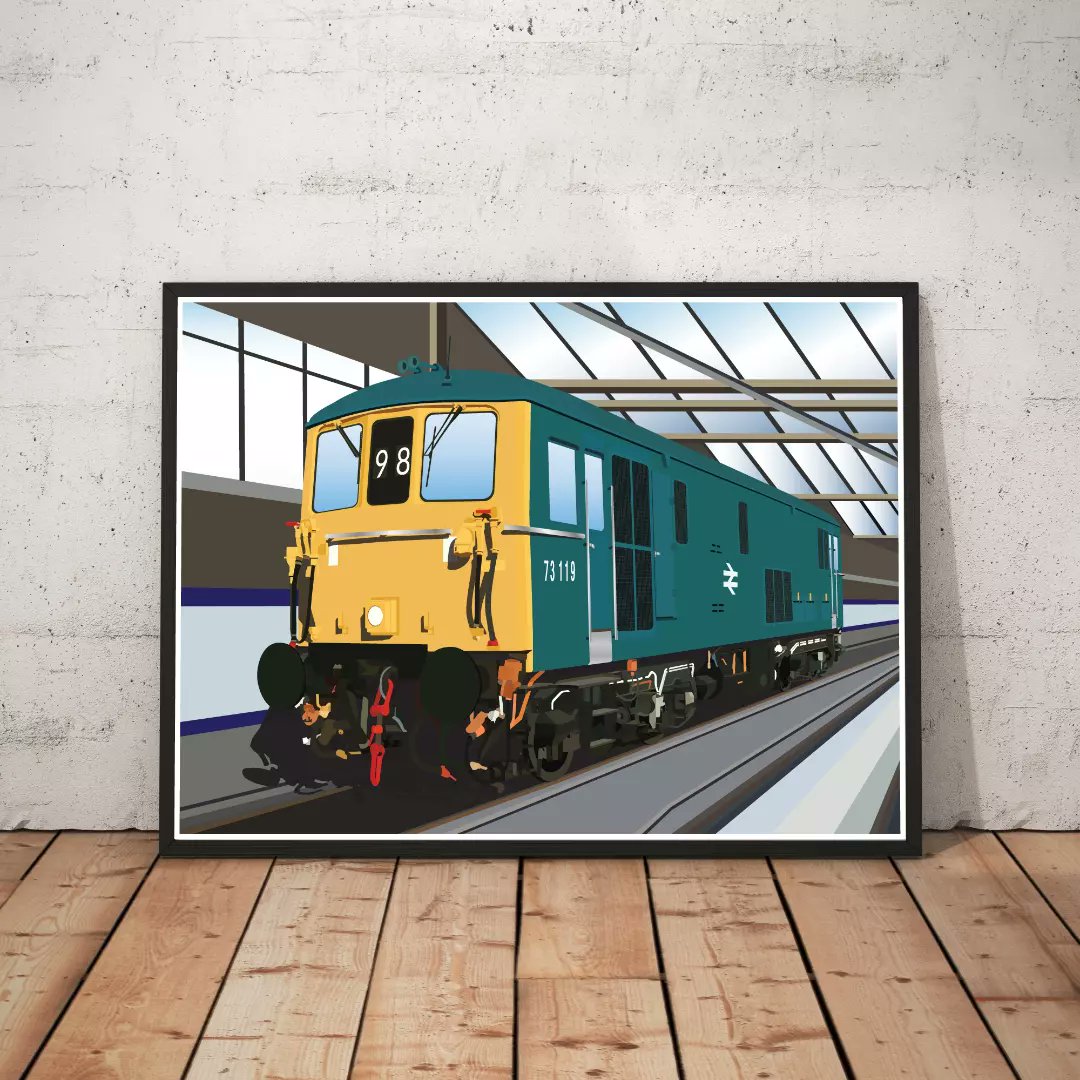 InnerFrameUK's tweet image. New to our site tonight is the digital  art prints of BR Class 73, available in BR Blue, Dutch, Network Southeast and Inter City liveries, in A4, A3, A2 with free personalisation 

#brclass73 #ukrailways