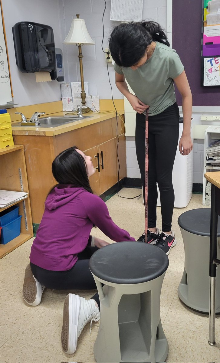 Ratios are everywhere 🤓  After investigating the ratios within circles as part of our Pi Day celebration, students are now ready to explore the ratios in their own bodies! #iteachmath #mathiseverywhere #handsonlearning #SalkStrong