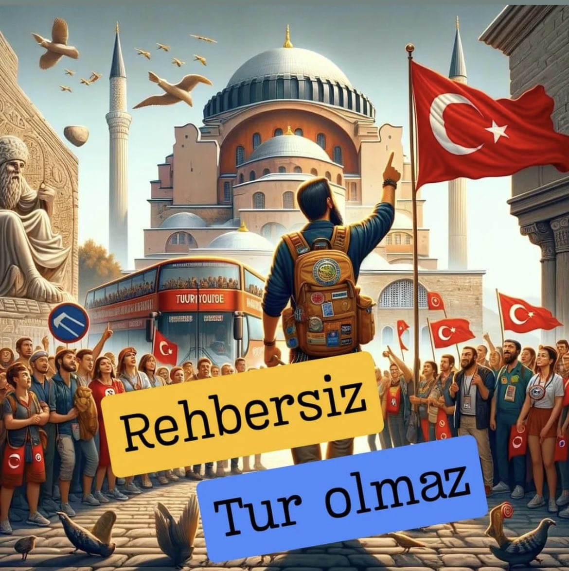 mertkanvts's tweet photo. Rehberler, ülkemizin tanıtımına ve turizm gelirlerinin artmasına katkıda bulunur. Turlarımızda tarihi ve doğal güzellikleri keşfederken, ülkemizin zengin kültürünü de paylaşıyoruz.
 #RehbersizTurOlmaz https://t.co/Pgx2KumLpZ