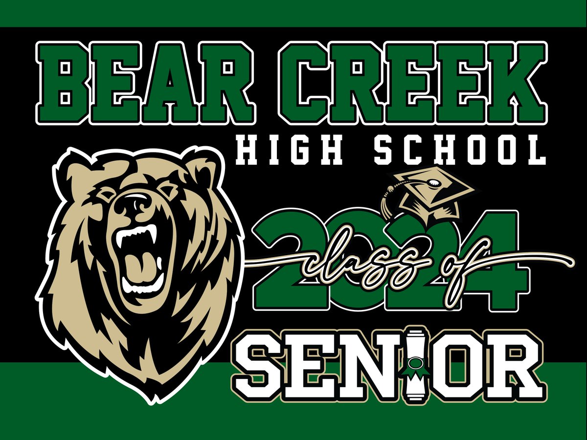 Bear Creek Senior Yard Signs for the Class of 2024 are available to order through this FRIDAY! Don't miss out! bearcreeksenior2024.itemorder.com