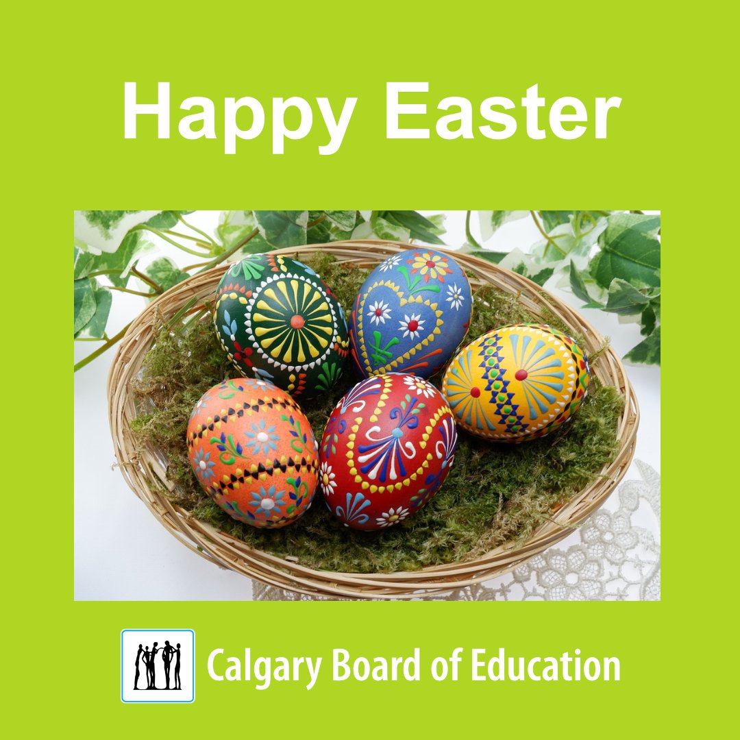 Happy Easter to everyone in the CBE community celebrating today. #WeAreCBE