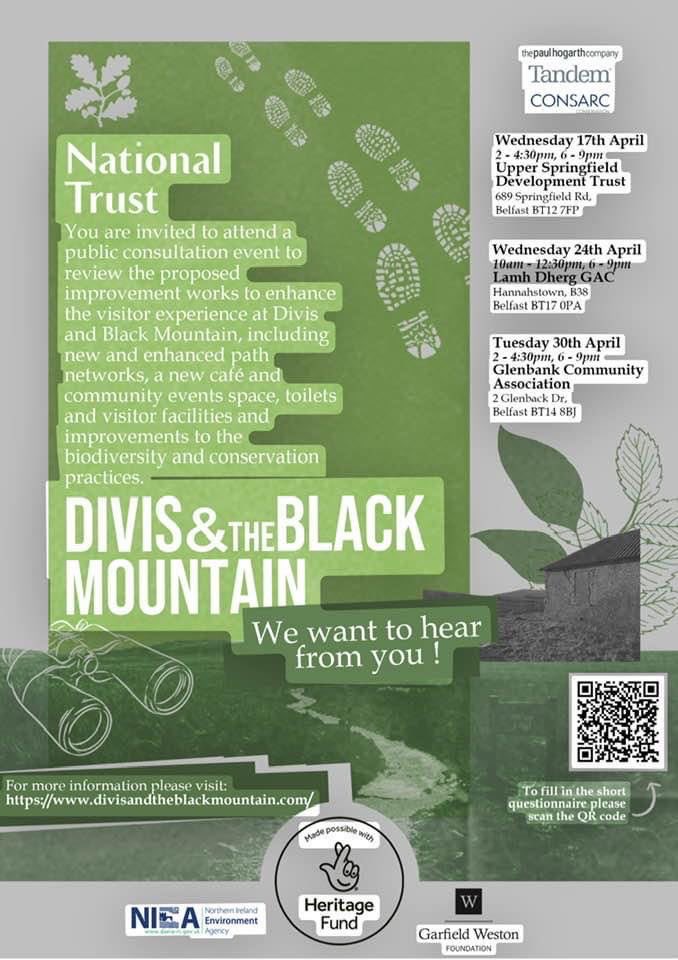 The <a href="/nationaltrust/">National Trust</a> survey covering Divis &amp; Black Mtn has absolutely no provisions for cycling &amp; mountain biking, let’s challenge the restricted cycling access let them know there are more users than just walkers!

divisandtheblackmountain.com
