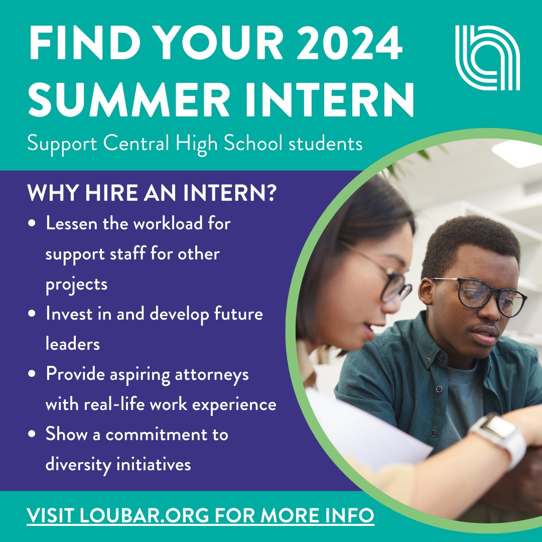 The LBA is proud to continue its 20+ year partnership with Central High School where students in the law magnet program are hired by participating local law firms or are sponsored to work in community organizations and the public sector.

Learn more: bit.ly/3TvQ7el