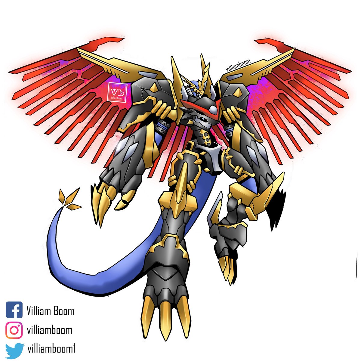 Commission done for @tari101190 ! Imperialdramon Antibody X! Based on the design of Nakano Haito #digimon #digimonart #digimonfanart #DigimonMasters #digimon02 #imperialdramon #digimonart