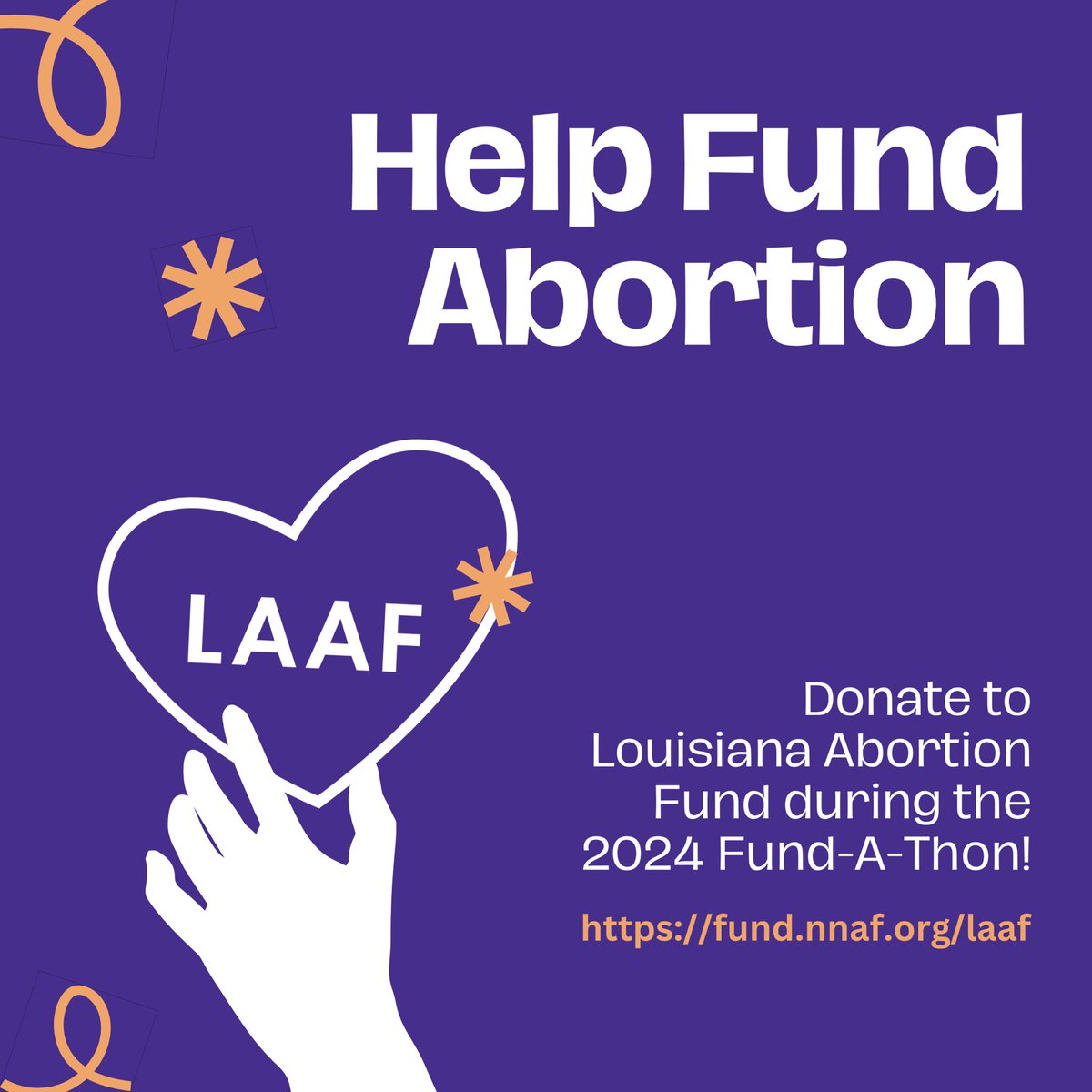 The Louisiana Abortion Fund NEEDS YOUR HELP!

📣 We’ve kicked off our annual Fund-a-Thon! 

Sign up to become a fundraiser or donate! 👉 fund.nnaf.org/laaf #Fthon24