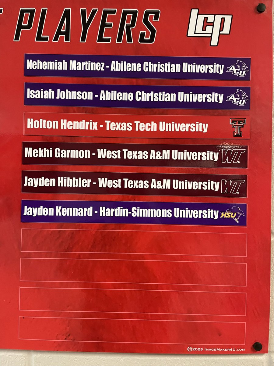 Made some updates to the College Board! Proud of these guys for representing all of us at the next level. Looking forward to Saturday’s this fall!