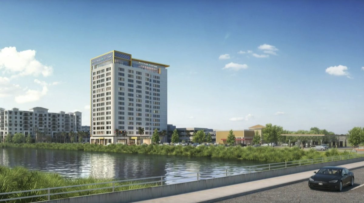 FloridianDev's tweet image. 155 River Grove Way - West Palm Beach

Paradise River Walk LLC has proposed a 233 key hotel room that will rise 16 floors or about 180 FT.

There will be 297 parking spaces in a 4 story garage fronting the adjacent highway.

The developer is requesting 5 minimal waivers.
#WPB #FL