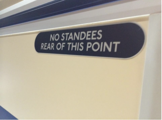 Public transport: holding back language since the beginning of time 😃 #SillySigns #HumanLanguage