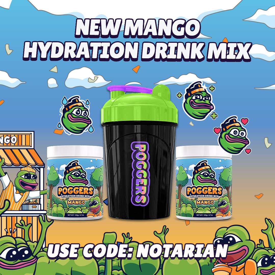 ImNotArian's tweet image. Yo chat
I am officially affiliated with @DrinkPOGGERS! 
Use Code "NOTARIAN" to get a 10% discount on ur purchase!
poggerslifestyle.com/NOTARIAN