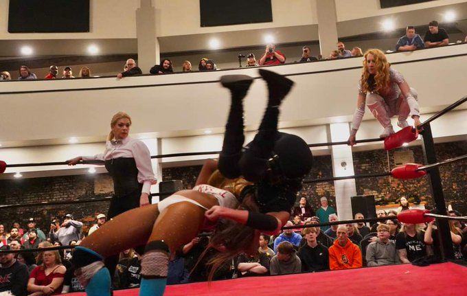 A scene 20+yrs in the making. Crystal the Diva Carmichael, Angel, Drusala, and Sosay. The Original girls<a href="/tag/soldout"class="tags"><span>#soldout</span></a><a href="/tag/prowrestling"class="tags"><span>#prowrestling</span></a><a href="/tag/csw"class="tags"><span>#csw</span></a><a href="/tag/scw"class="tags"><span>#scw</span></a><a href="/tag/mrbillclass"class="tags"><span>#mrbillclass</span></a>