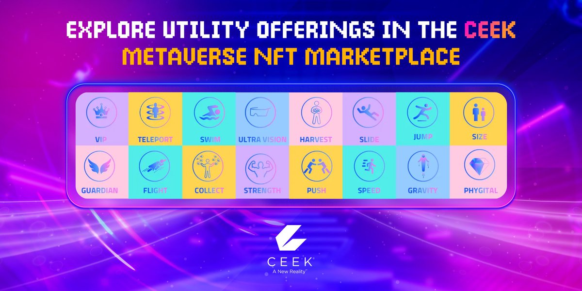 #CEEK, #Metaverse is redefining #NFTs with Utility! Discover how our NFTs go beyond digital art, offering real-world benefits and enhancing your virtual experience: ‌ 🔑 Enhanced Functionality: Our NFTs aren't just collectibles; they're gateways to unique features and benefits. ‌…