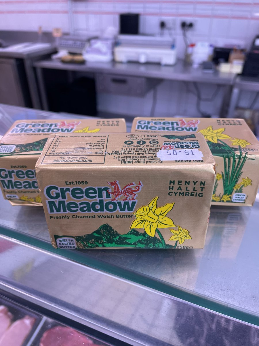 <a href="/WelshButter/">Green Meadow Butter®</a> <a href="/HollybushButter/">Hollybush Butter®</a> Omg it’s like Christmas 🎄 🎄🎄 I have just got my hands on a fresh supply of Welsh Gold 😍👌🏼 #Buzzing David Richards Butcher Gorseinon is the best … keep the supply coming … No more giving me panic attacks 🤣🤣🤣🤣#LoveGreenMeadowButter