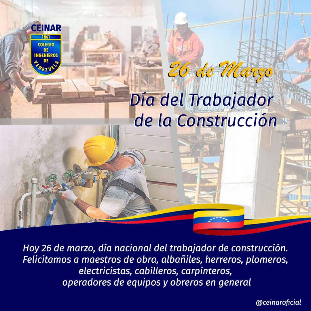 Feliz día a todos los tabajadores de la construcción