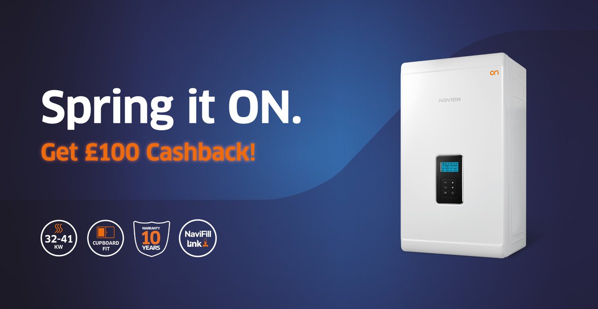 Spring it ON!

Until the 30th April 2024, with every purchase and installation of one of our NCB500 ON Combi Crossovers, you can claim £100 cashback through Navien Choice and receive 45 Navien Choice points! 💰

Visit springiton.navienincentives.com to receive your £100 cashback.